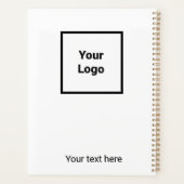 シンプルミニマルエレガントカスタムロゴ プランナー手帳 (裏面)