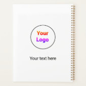 シンプルミニマルエレガントカスタムロゴ プランナー手帳 (裏面)