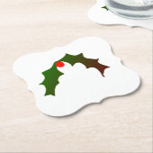 シンプルミニマルエレガントカスタムロゴ ペーパーコースター (アングル)