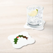 シンプルミニマルエレガントカスタムロゴ ペーパーコースター (インサイチュ)