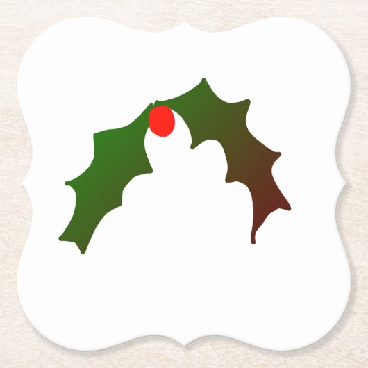 シンプルミニマルエレガントカスタムロゴ ペーパーコースター (正面)