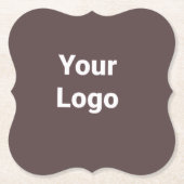 シンプルミニマルエレガントカスタムロゴ ペーパーコースター (正面)