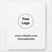 シンプルミニマルエレガントカスタムロゴ マウスパッド (正面)