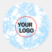 シンプルミニマルエレガントカスタムロゴ ラウンドシール (正面)