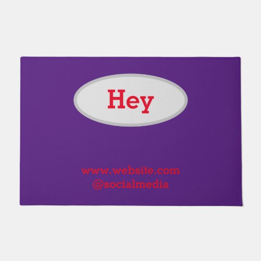 シンプルミニマルエレガントカスタムロゴ（会社d） ドアマット (正面)