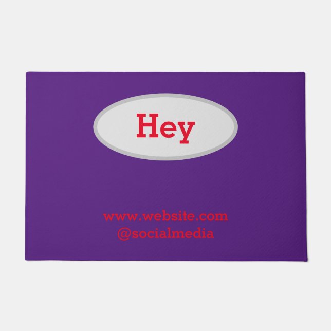 シンプルミニマルエレガントカスタムロゴ（会社d） ドアマット (正面)