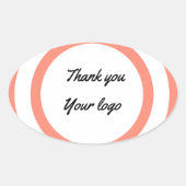 シンプルミニマルエレガントカスタムロゴ 楕円形シール (正面)