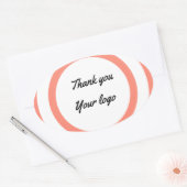 シンプルミニマルエレガントカスタムロゴ 楕円形シール (封筒)