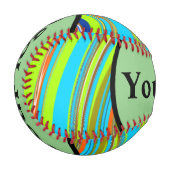 シンプルミニマルエレガントカスタムロゴ 野球ボール (正面左)