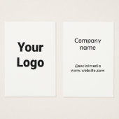 シンプルミニマルエレガントカスタムロゴhere会社g (正面&裏面)