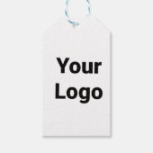 シンプルミニマルエレガントカスタムロゴhere会社g ギフトタグ (正面)