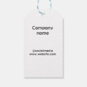 シンプルミニマルエレガントカスタムロゴhere会社g ギフトタグ (裏面)