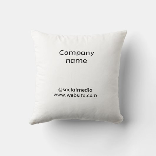 シンプルミニマルエレガントカスタムロゴhere会社g クッション (裏面)