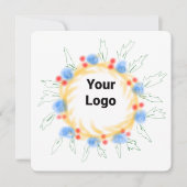 シンプルミニマルエレガントカスタムロゴhere会社g シーズンカード (正面)