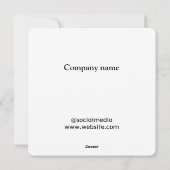 シンプルミニマルエレガントカスタムロゴhere会社g シーズンカード (裏面)