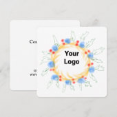 シンプルミニマルエレガントカスタムロゴhere会社g シーズンカード (正面/裏面)