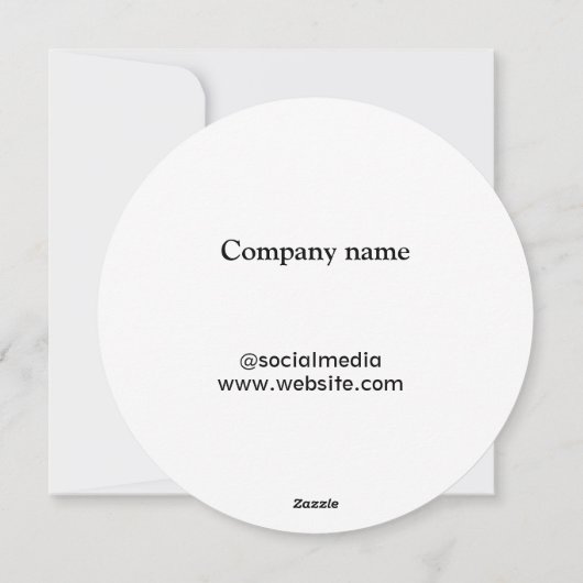 シンプルミニマルエレガントカスタムロゴhere会社g シーズンカード (裏面)