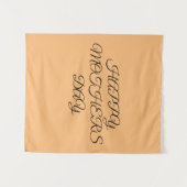 シンプルミニマルエレガントカスタムロゴhere会社g タペストリー (正面(横))