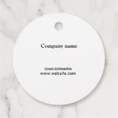 シンプルミニマルエレガントカスタムロゴhere会社g フェイバータグ (裏面)