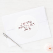 シンプルミニマルエレガントカスタムロゴhere会社g ラウンドシール (封筒)