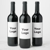シンプルミニマルエレガントカスタムロゴhere会社g ワインラベル (ボトル)