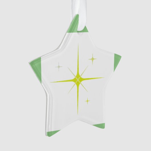 シンプルミニマルエレガントカスタムロゴhere company c オーナメント (正面)