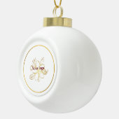 シンプルミニマルエレガントカスタムロゴhere company c セラミックボールオーナメント (右)