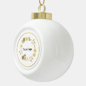 シンプルミニマルエレガントカスタムロゴhere company c セラミックボールオーナメント (右)