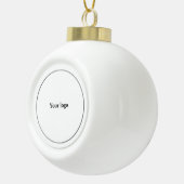 シンプルミニマルエレガントカスタムロゴhere company c セラミックボールオーナメント (右)