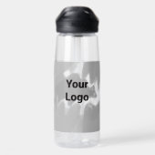 シンプルミニマルエレガントカスタムロゴhere company ph ウォーターボトル (背面)