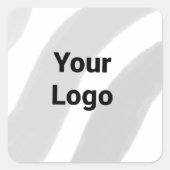 シンプルミニマルエレガントカスタムロゴhere company sq スクエアシール (正面)