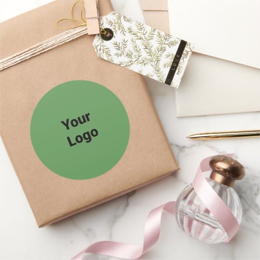 シンプルミニマルエレガントカスタムロゴhere company sq ラウンドシール (ギフト)