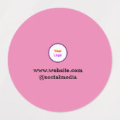 シンプルミニマルエレガントカスタムロゴw社 ラベル (デザイン2)