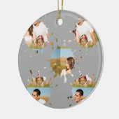 シンプルミニマルエレガントカスタム輪 セラミックオーナメント (左)