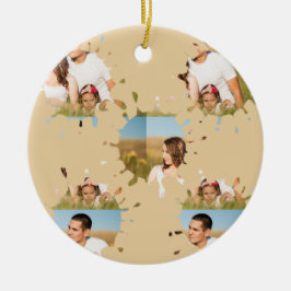 シンプルミニマルエレガントカスタム輪 セラミックオーナメント