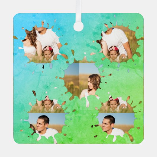 シンプルミニマルエレガントカスタム輪 メタルオーナメント (正面)