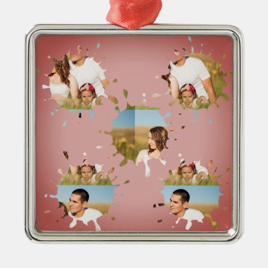 シンプルミニマルエレガントカスタム輪 メタルオーナメント (正面)