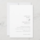 シンプルミニマルエレガントクラシック結婚 招待状 (正面)