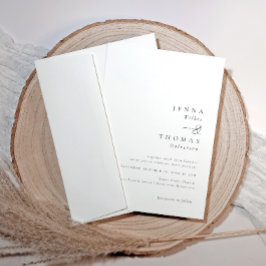 シンプルミニマルエレガントクラシック結婚 招待状