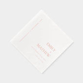 シンプルミニマルエレガントタイポグラフィカスタム結婚式 箔ナプキン (右)