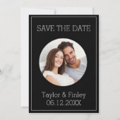 シンプルミニマルエレガントパーソナライズされた写真結婚の 招待状 (正面)