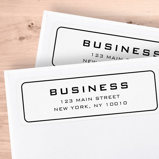 シンプルミニマルエレガントフレームの会社名 ラベル