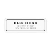 シンプルミニマルエレガントフレームの会社名 ラベル (正面)