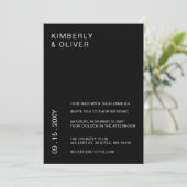 シンプルミニマルエレガントモダンク結婚・インビ 招待状 (スタンド正面)