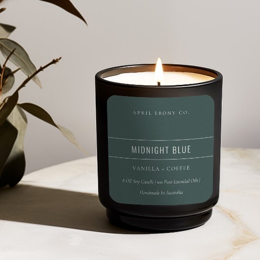 シンプルミニマルエレガントモダンダスキグレイ青 スクエアシール