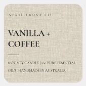 シンプルミニマルエレガントモダンベエ素朴ージリン スクエアシール (正面)