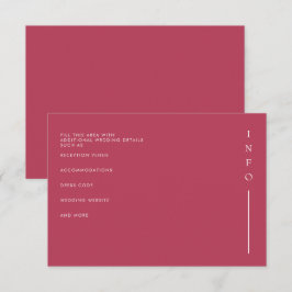 シンプルミニマルエレガントモダンマエ結婚ゼンタ エンクロージャーカード