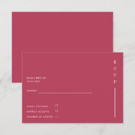 シンプルミニマルエレガントモダンマエ結婚ゼンタ 出欠カード