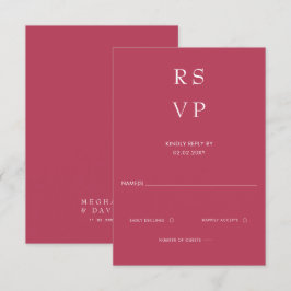 シンプルミニマルエレガントモダンマエ結婚ゼンタ 出欠カード