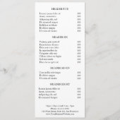 シンプルミニマルエレガントモダン価格表 (裏面)